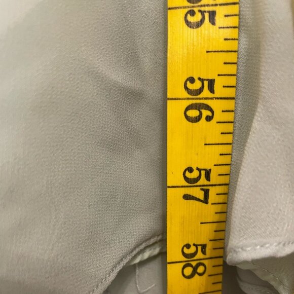 Azazie Kora Sage Green Bridesmaid Dress A-Line Pleated Chiffon Size 14 - Picture 9 of 10